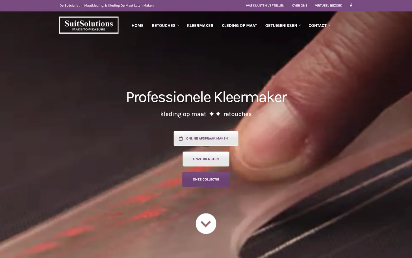 Screenshot van SuitSolutions.be